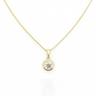 Naszyjnik stal szlachetna pozłacana 14k złotem, cyrkonia NST2227